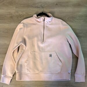 Carhartt Women's Light Pink Half-Zip Sweater